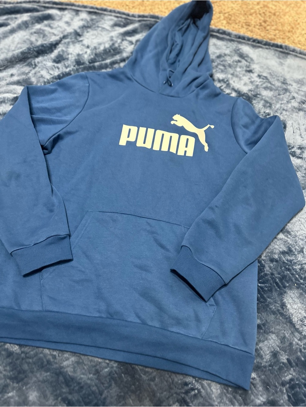 Puma Blue Hoodie with White Logo